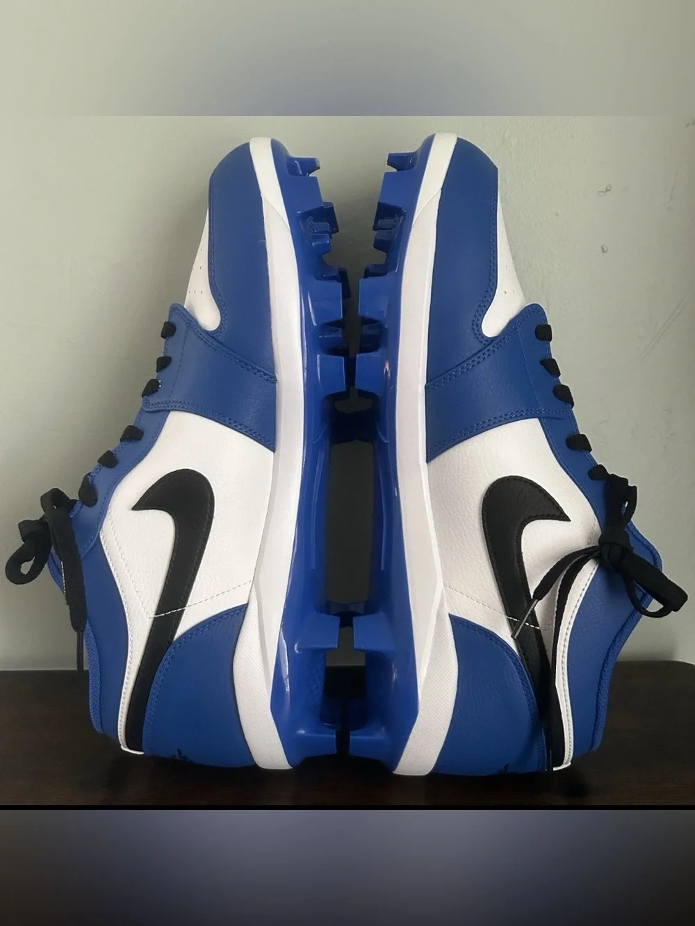 Nike Jordan 1 Retro MCS Men’s Baseball Cleats Blue White Size 14 CJ8524-411